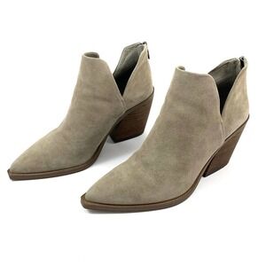 VINCE CAMUTO tan suede leather cowgirl western ankle boots